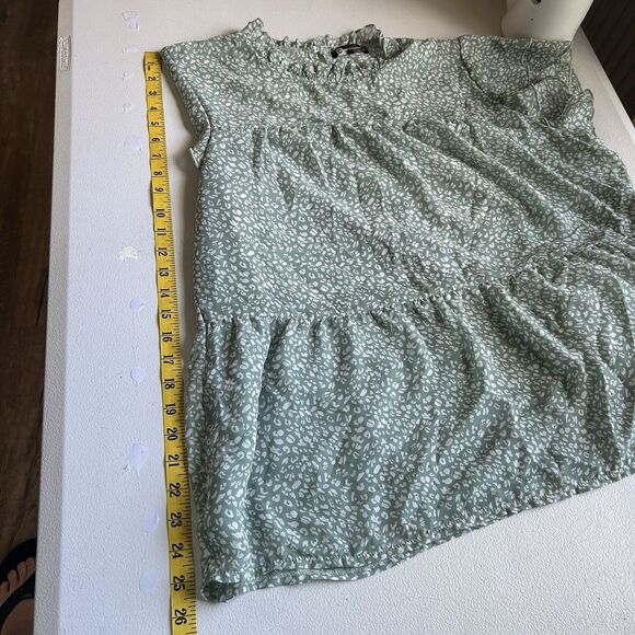 PrettyGarden XL Floral Pastel Tiered Ruffle Sleeve Feminine Romantic Soft Girl - Picture 11 of 12